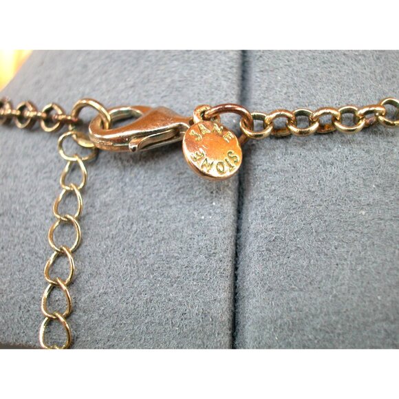 Yellow Teardrop Stone Necklace With Gold Tone Chain & Clasp - Picture 3 of 6